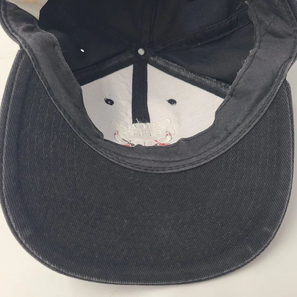 Vintage Chicago‎ Bulls Hat Adjustable (Fits Small) Logo 7 Black NBA Basketball